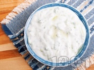 Рецепта Млечна салата с цедено кисело мляко и майонеза
